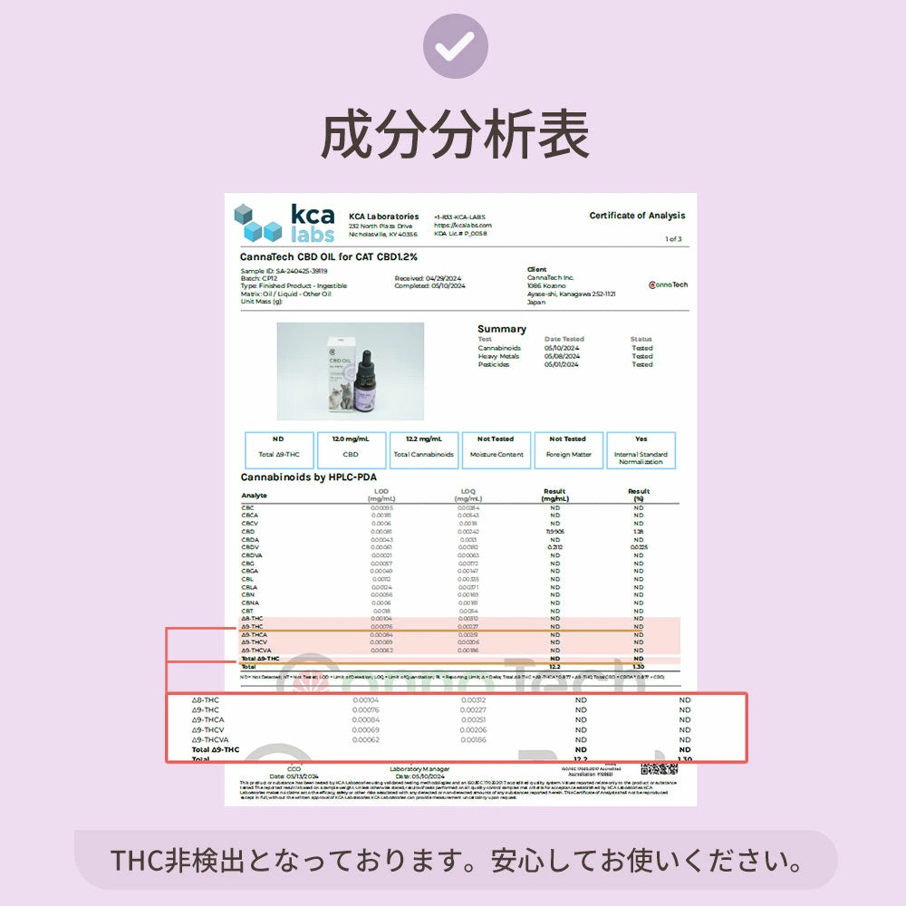 CBDオイル ペット用 10ml 1.2% 猫 用 CBD 120mg CannaTech CBD OIL for Pets Calm & Stress